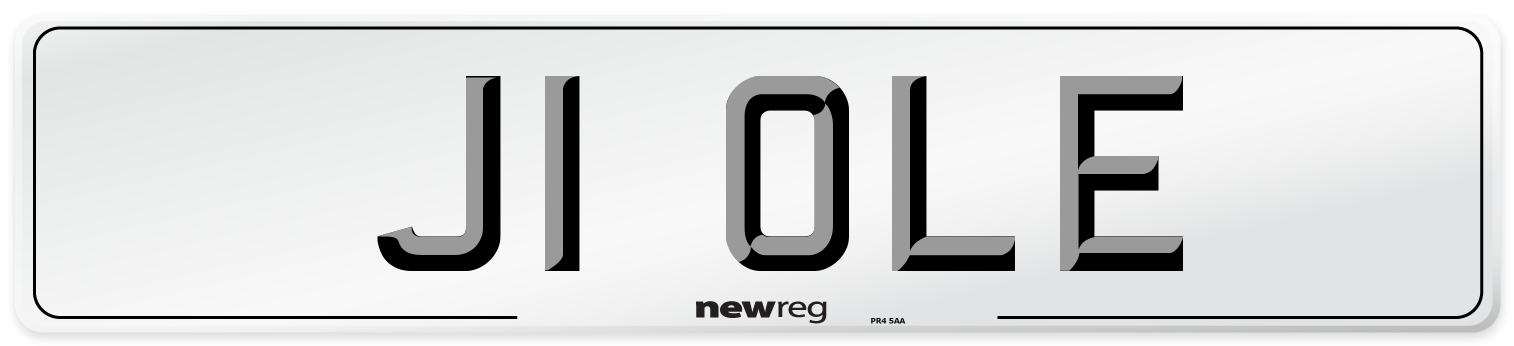 J1 OLE Number Plate from New Reg